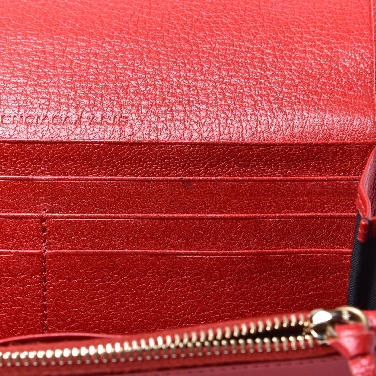 Agneau Classic Hardware Money Wallet Red