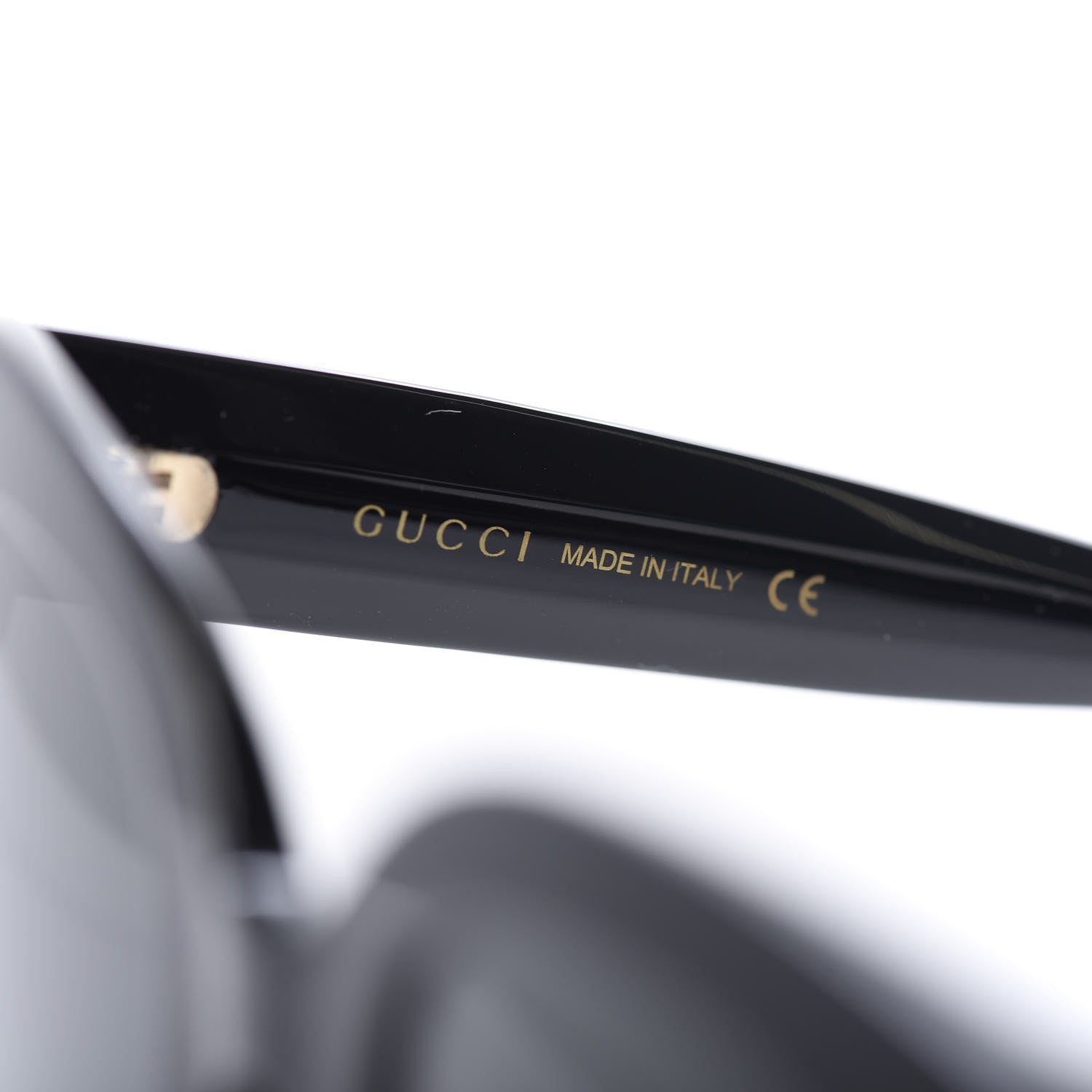 Gucci Round Frame Star Sunglasses GG0208S Black 6 of 8