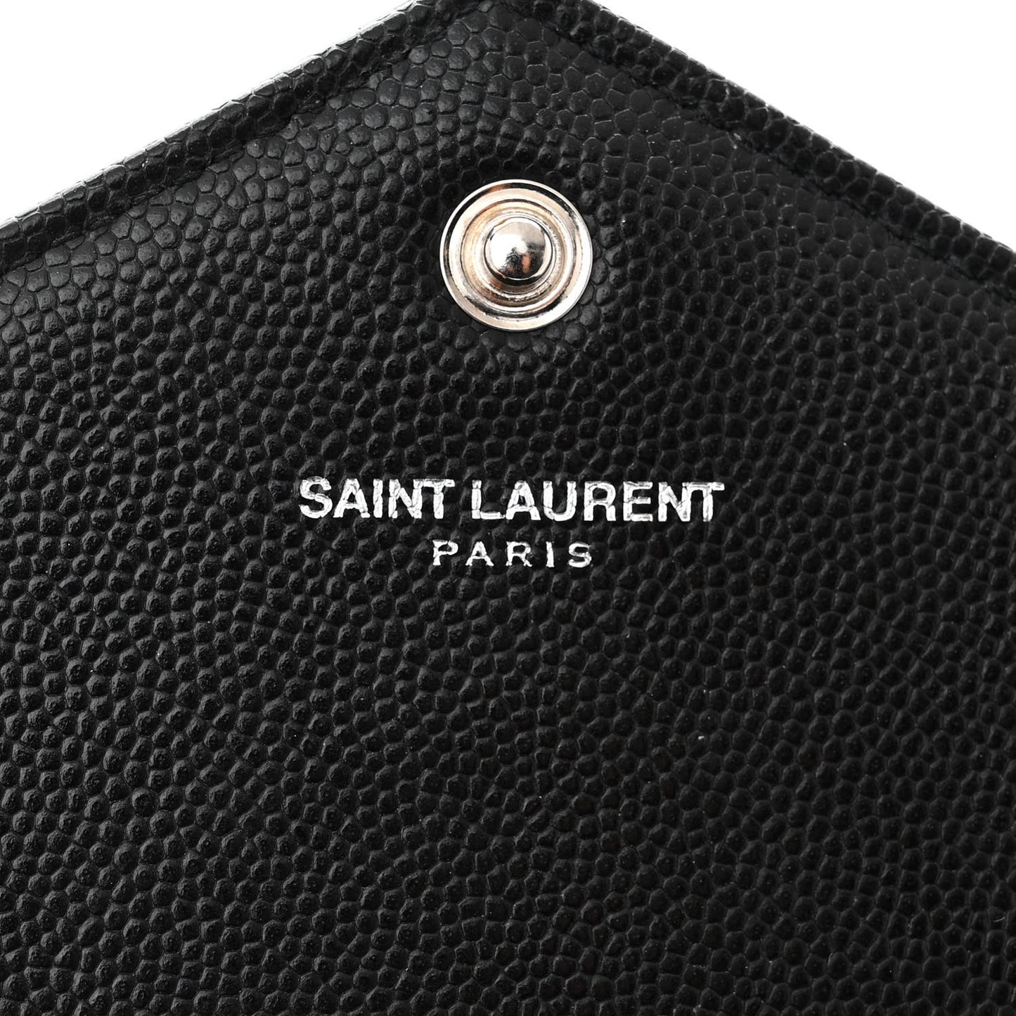 Grain De Poudre Matelasse Chevron Monogram Chain Wallet Black
