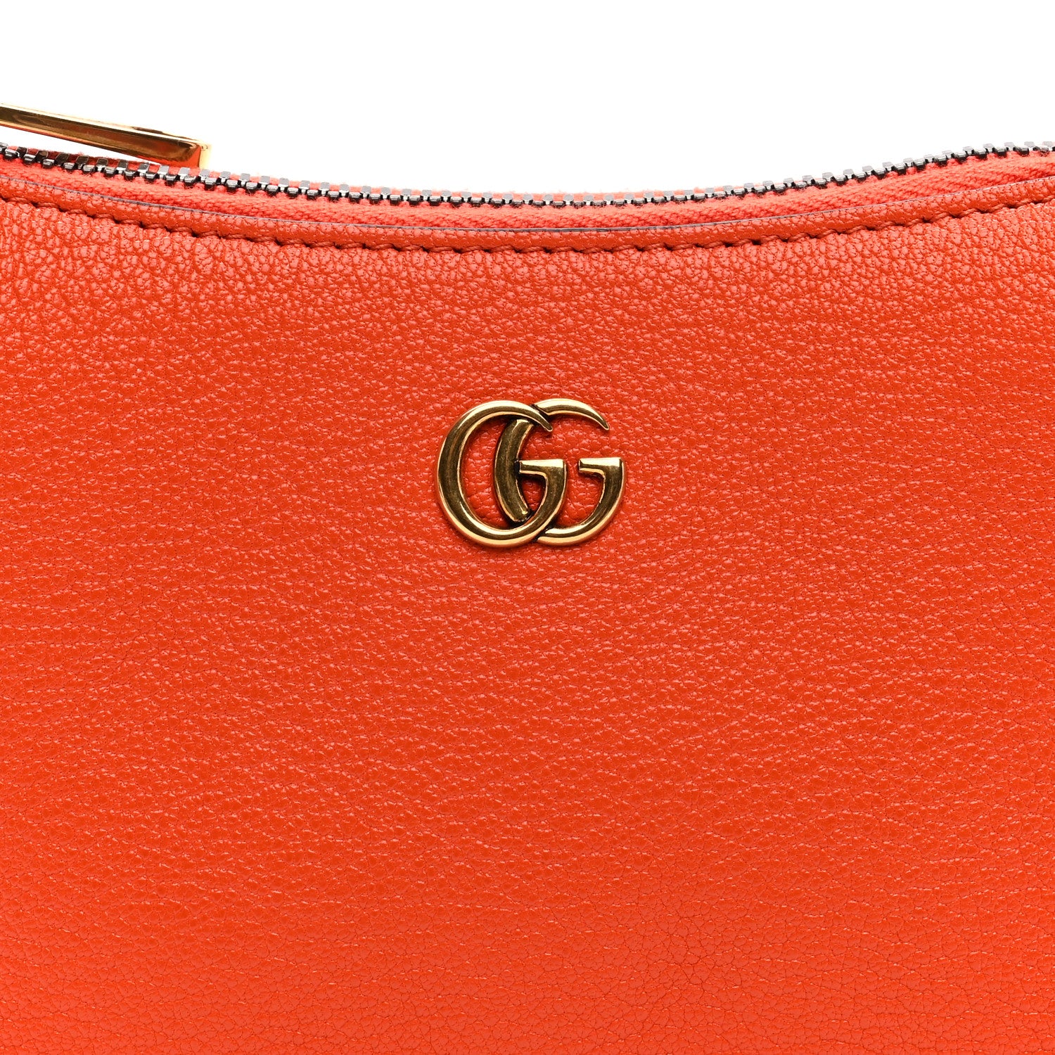 Gucci Goatskin Mini Aphrodite Shoulder Bag Orange 8 of 10