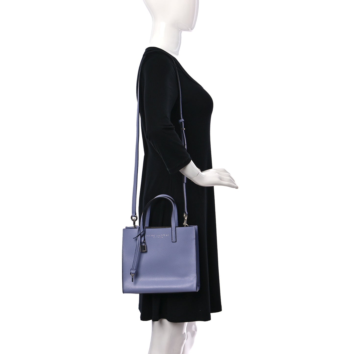 Grained Calfskin Mini Grind Tote Purple