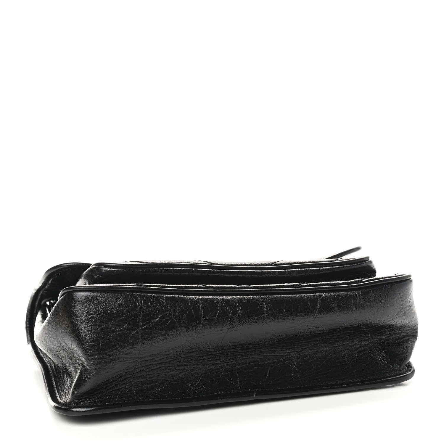 Saint Laurent Crinkled Calfskin Matelasse Monogram Medium Niki Chain Satchel Black 4 of 9