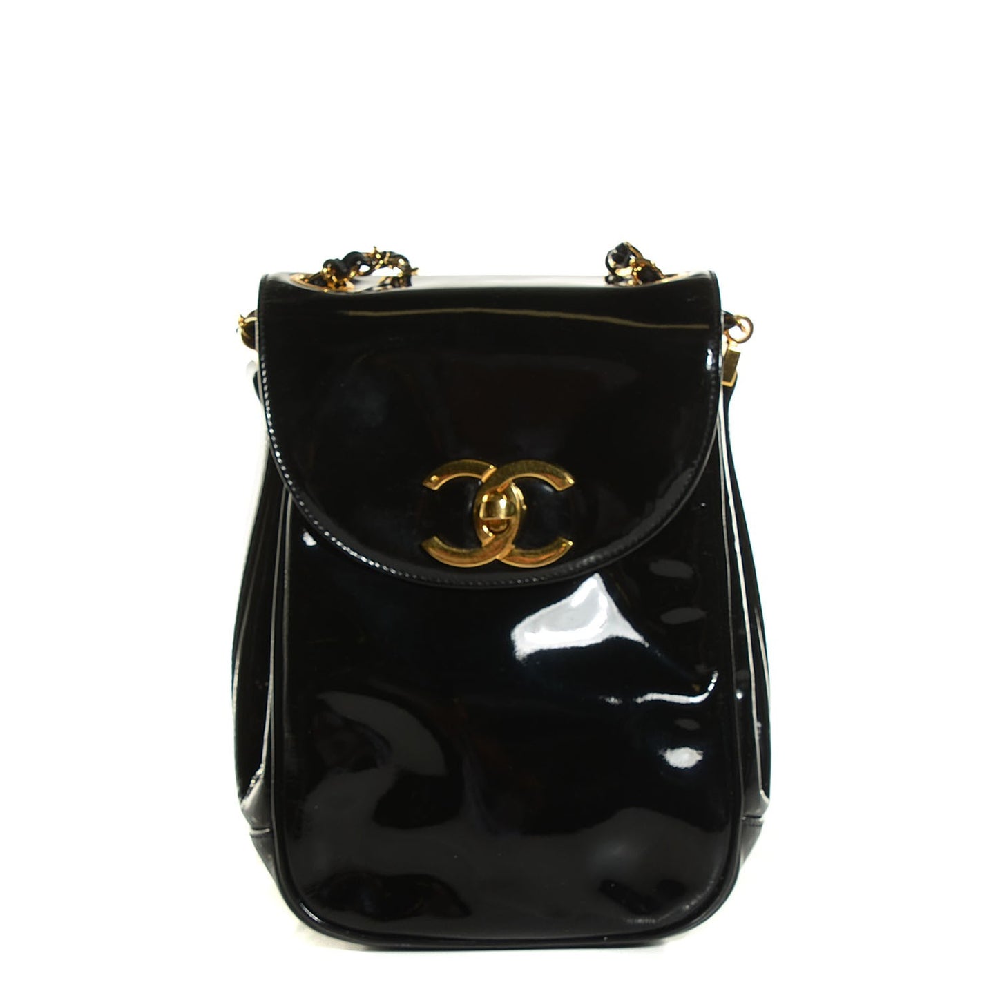 Patent Mini Flap Black