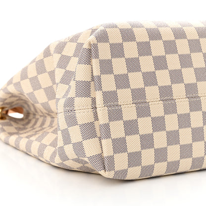 Louis Vuitton Damier Azur Graceful MM Rose Ballerine 8 of 9