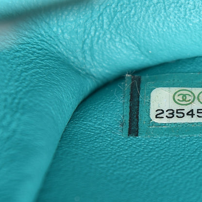 Chanel Caviar Quilted Mini Rectangular Flap Turquoise 7 of 13