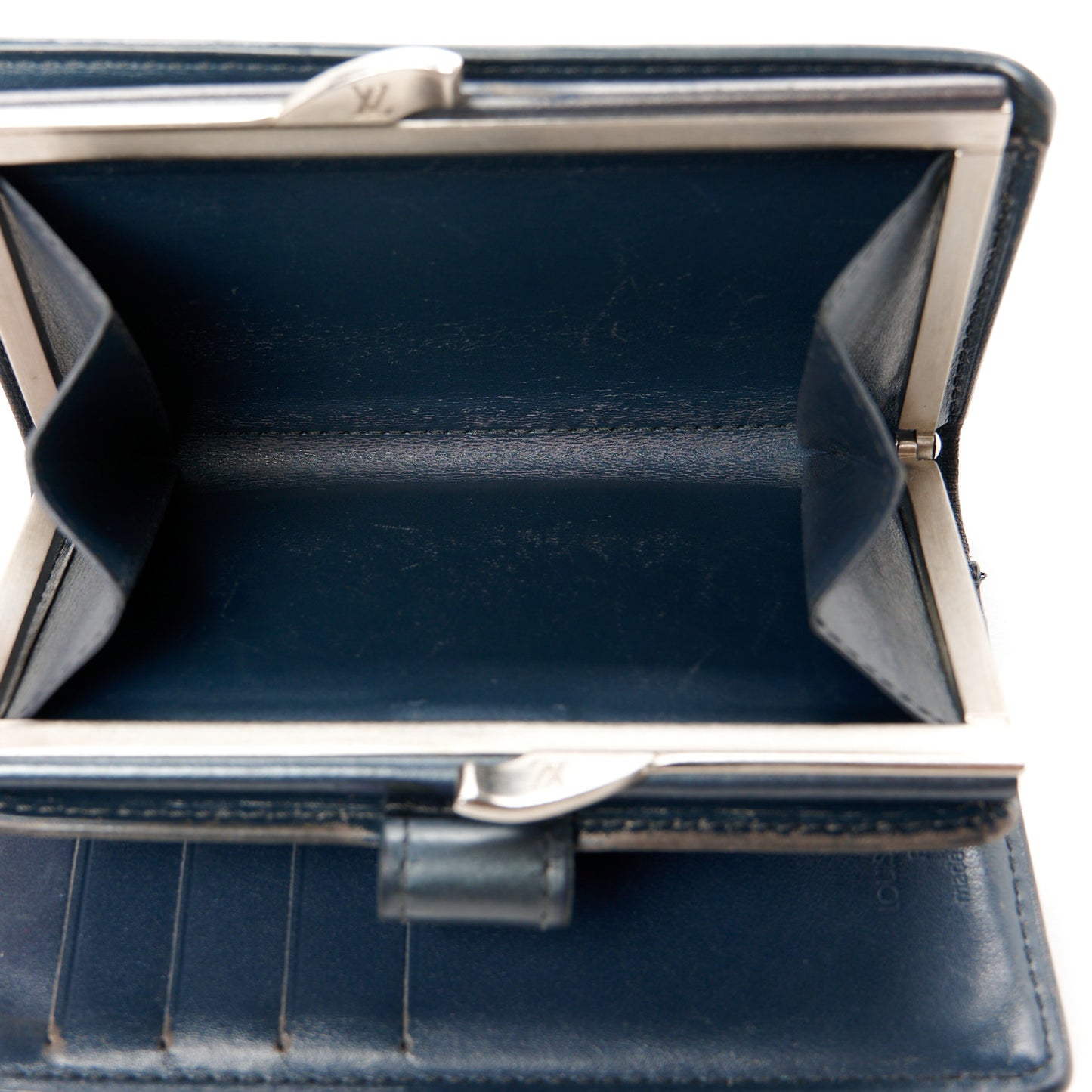 Mat Monogram French Purse Wallet Blue