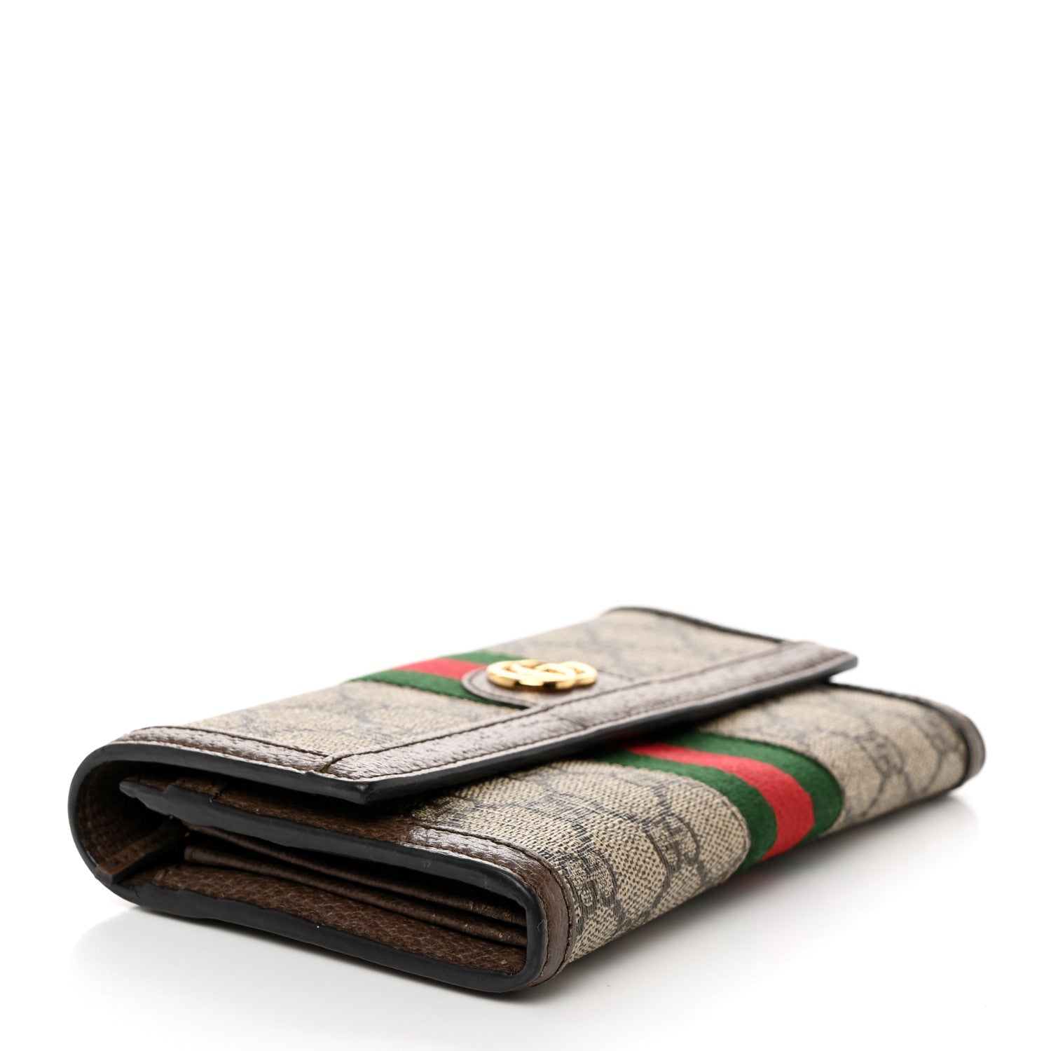 Gucci GG Supreme Monogram Web Ophidia Continental Wallet Brown 4 of 8