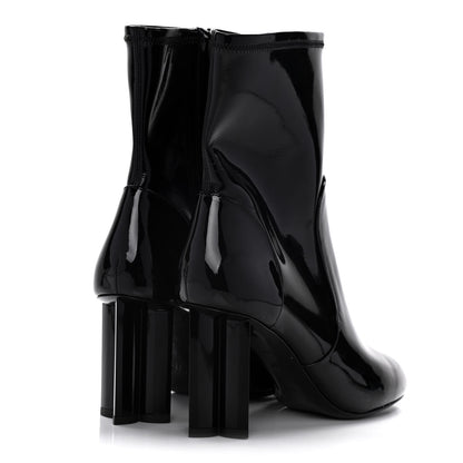 Louis Vuitton Patent Uniformes Silhouette Ankle Boots 38 Black 4 of 14