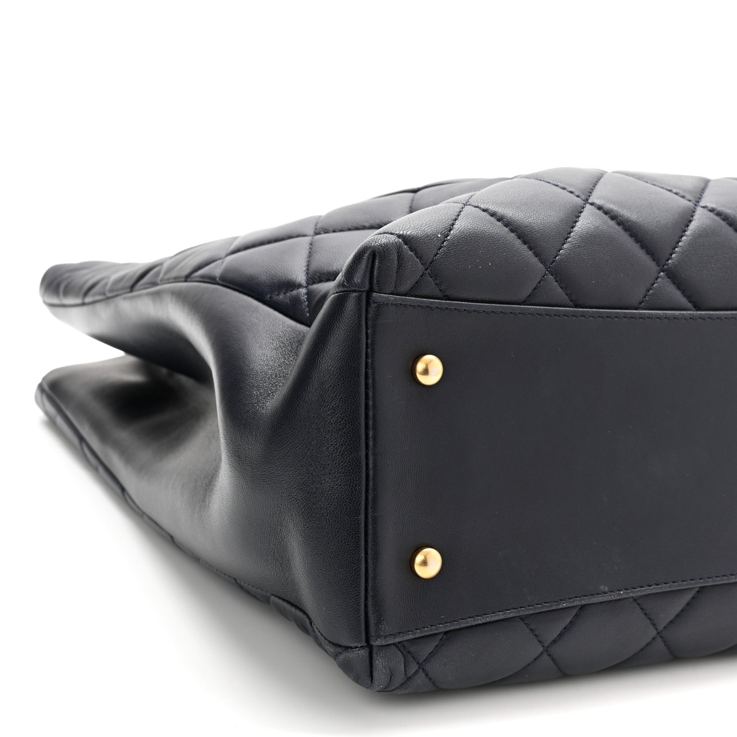 Chanel Lambskin Quilted Trendy CC Shopping Tote Navy 10 of 11