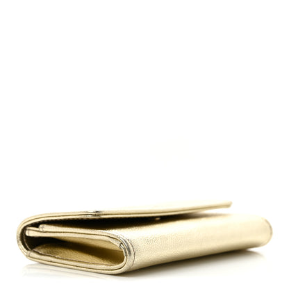 Chanel Metallic Caviar Quilted CC Flap Card Holder Gold 4 of 8