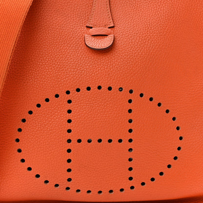 Hermes Taurillon Clemence Evelyne III PM Orange 8 of 11