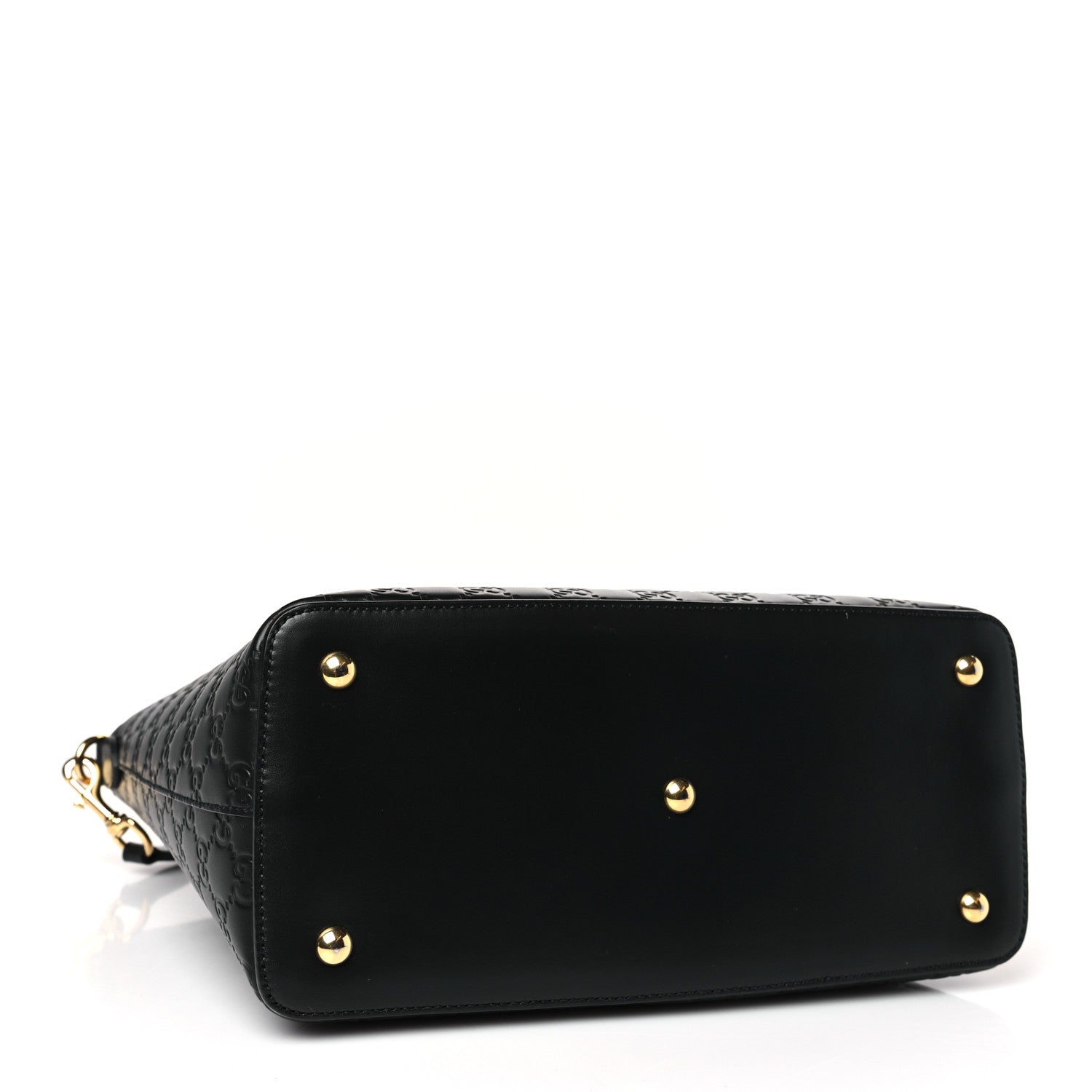 Gucci Guccissima Linea A Foldover Tote Black 4 of 9
