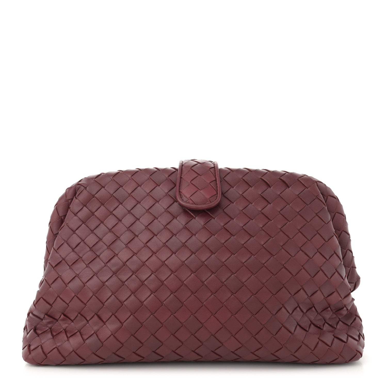 Bottega Veneta Nappa Intrecciato The Lauren 1980 Clutch Gigolo Red 1 of 12