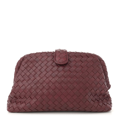 Bottega Veneta Nappa Intrecciato The Lauren 1980 Clutch Gigolo Red 1 of 12