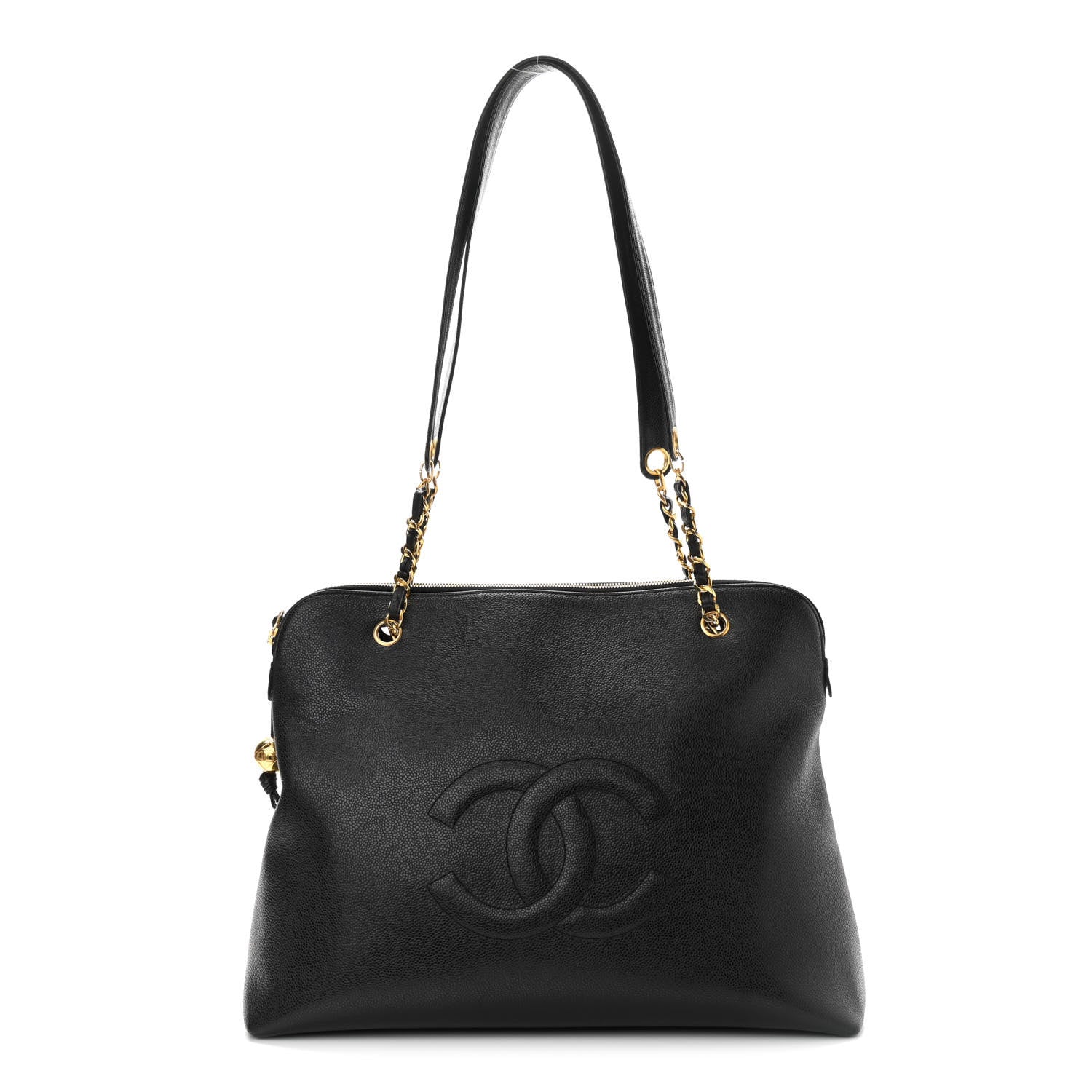 Chanel Caviar Large CC Shoulder Bag Black 1 of 10