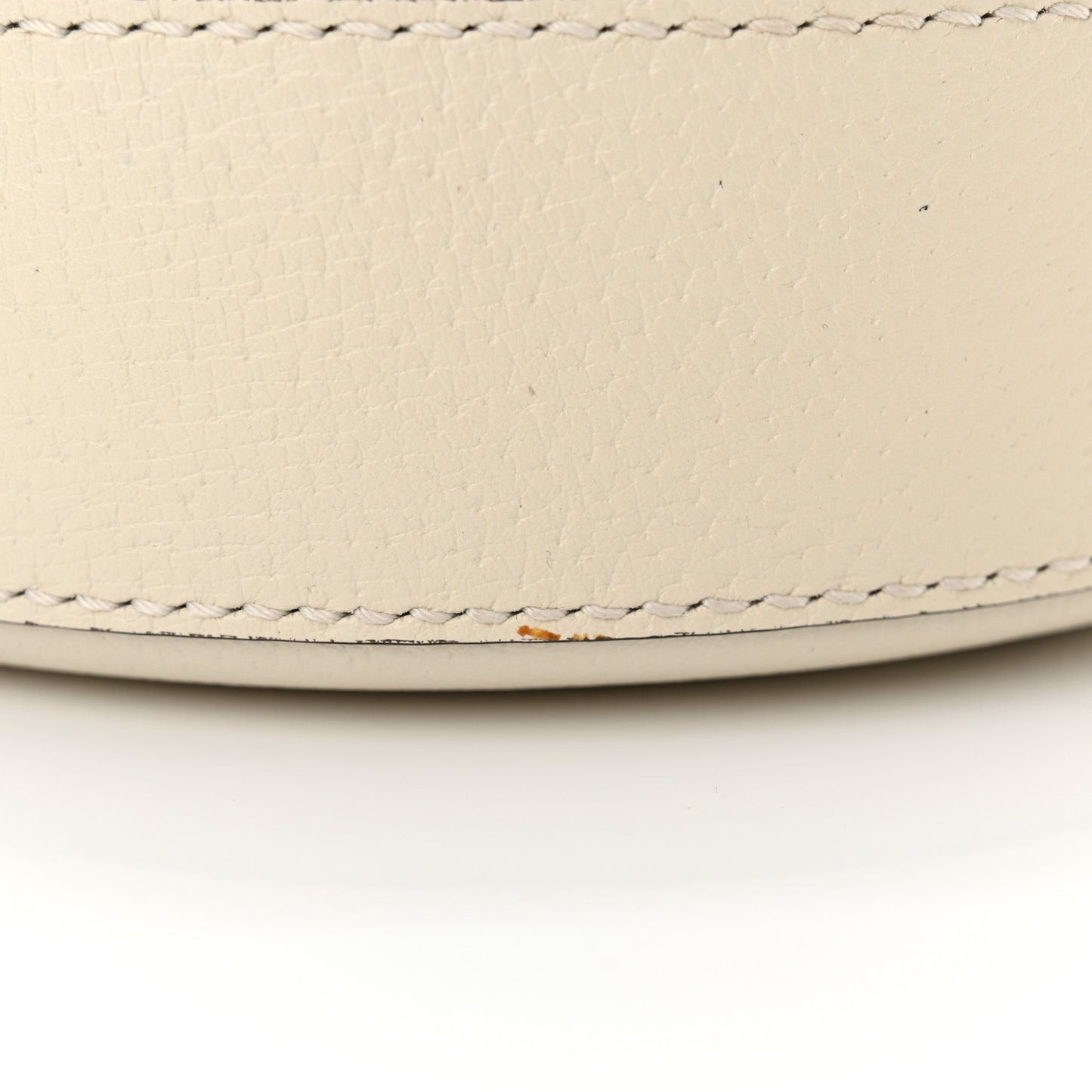 Textured Calfskin Web Mini Ophidia Round Shoulder Bag Mystic White