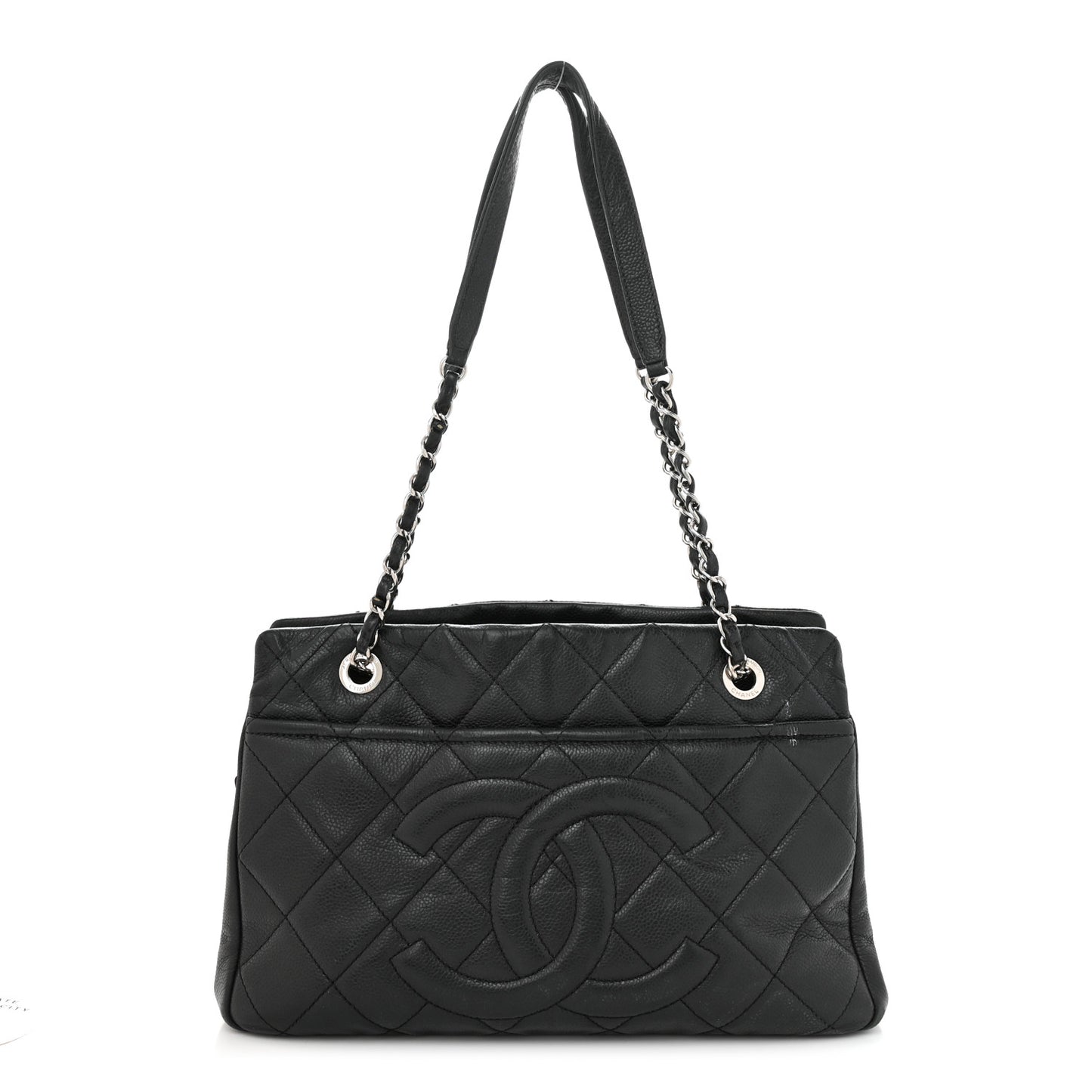 Caviar Quilted CC Timeless Soft Tote Black