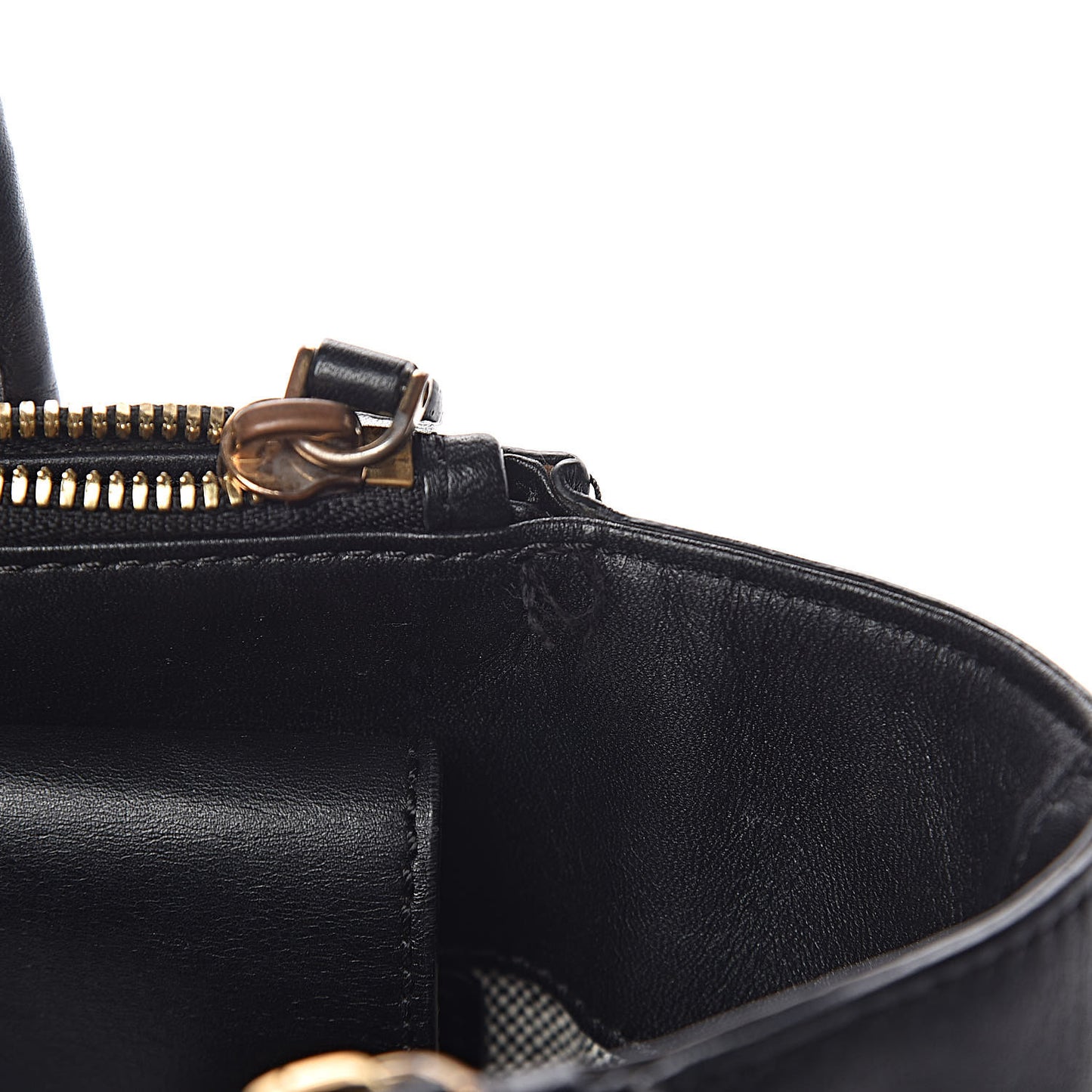 Visetos Small Kathy Double Zip Tote Cognac Black