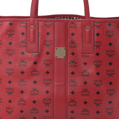 MCM Visetos Large Liz Reversible Shopper Tote Ruby Red 11 of 15