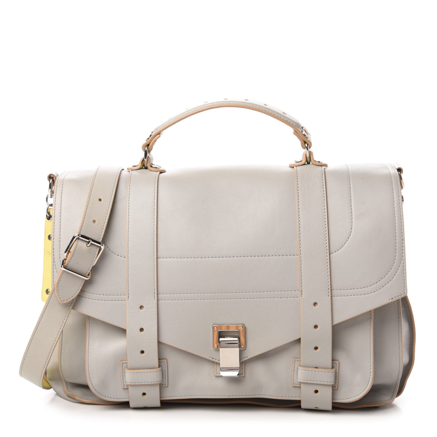 Lambskin Large PS1 Satchel Gray Banana
