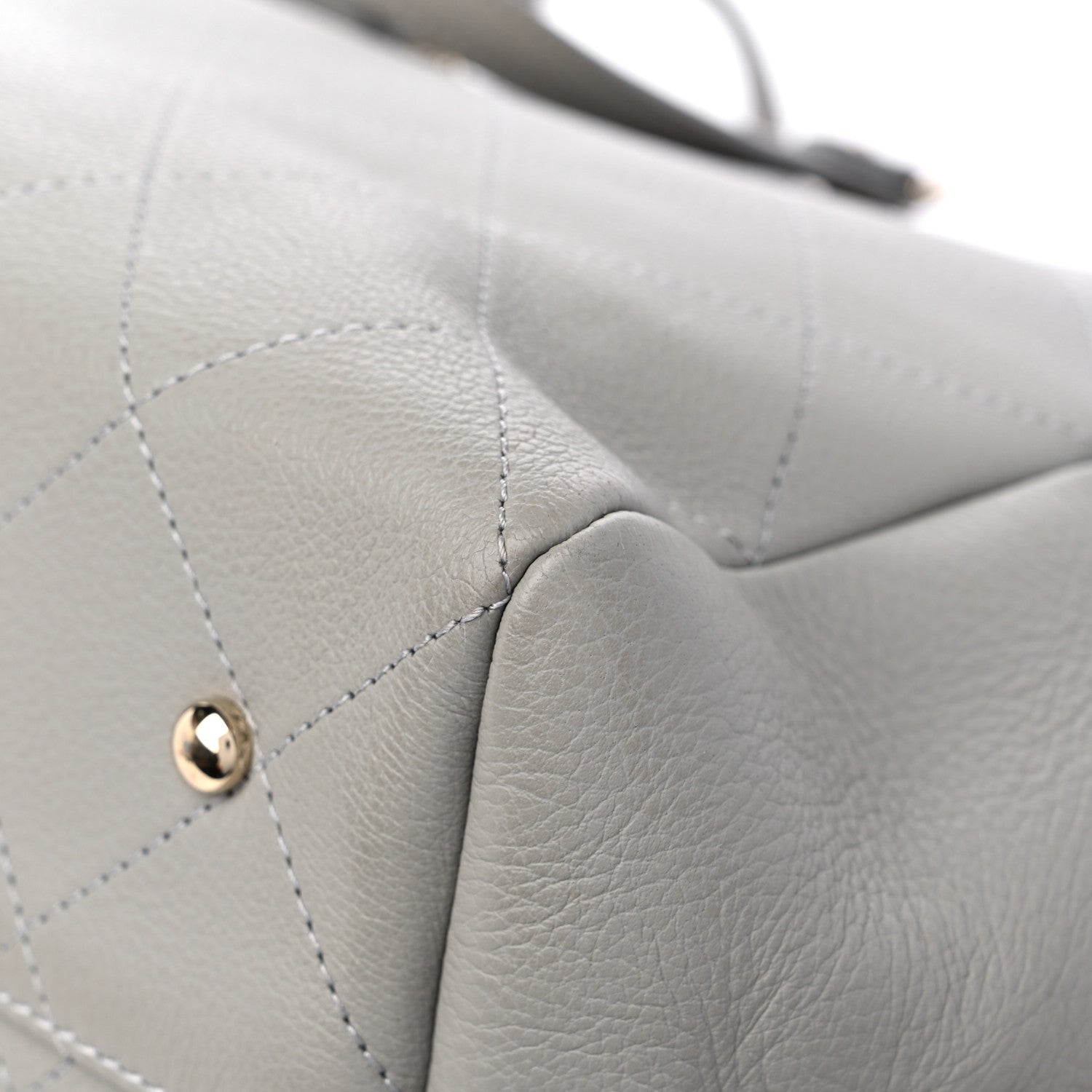Chanel Bullskin Stitched Large Shopping Bag Grey 11 of 15