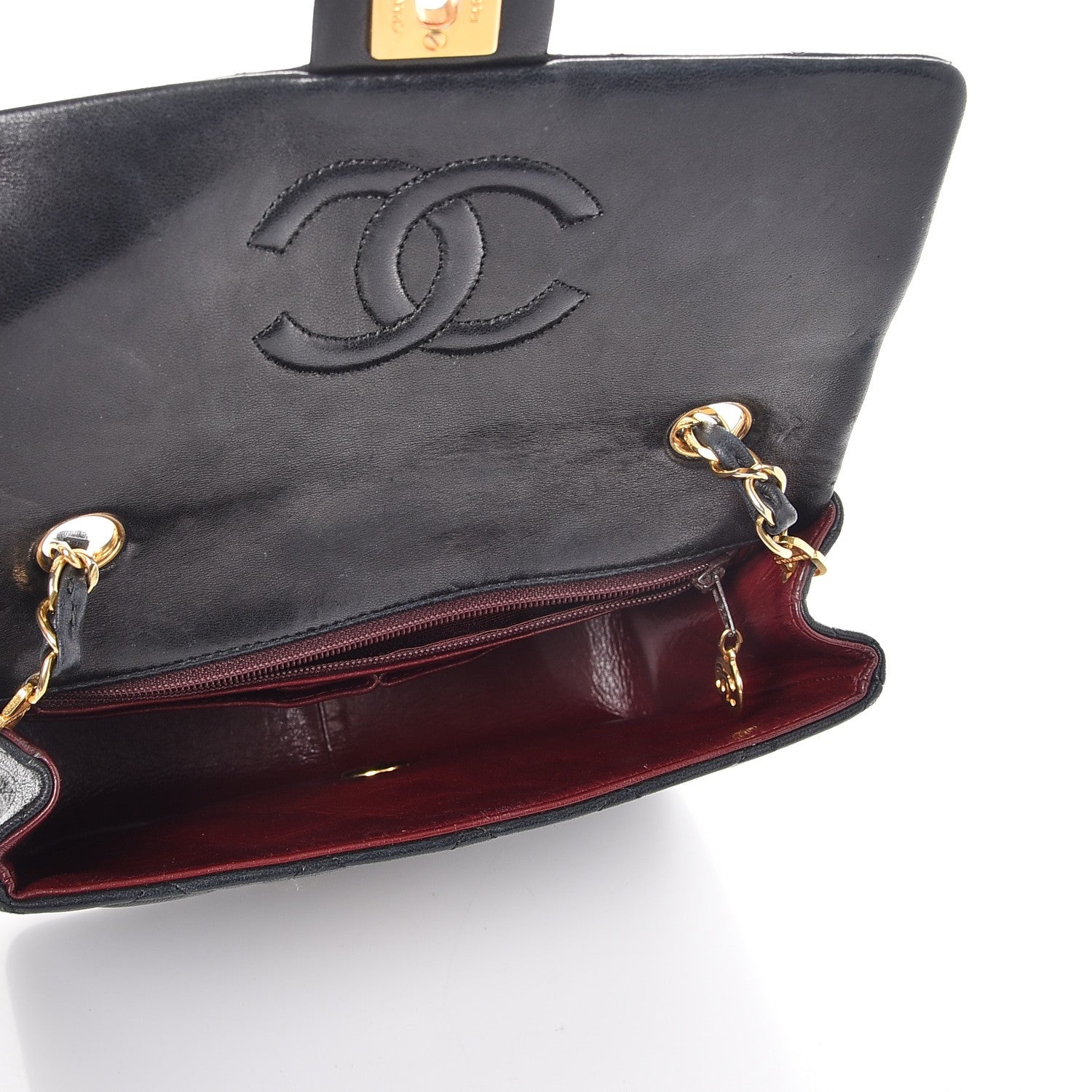 Chanel Lambskin Quilted Small Single Flap Black 5 of 9