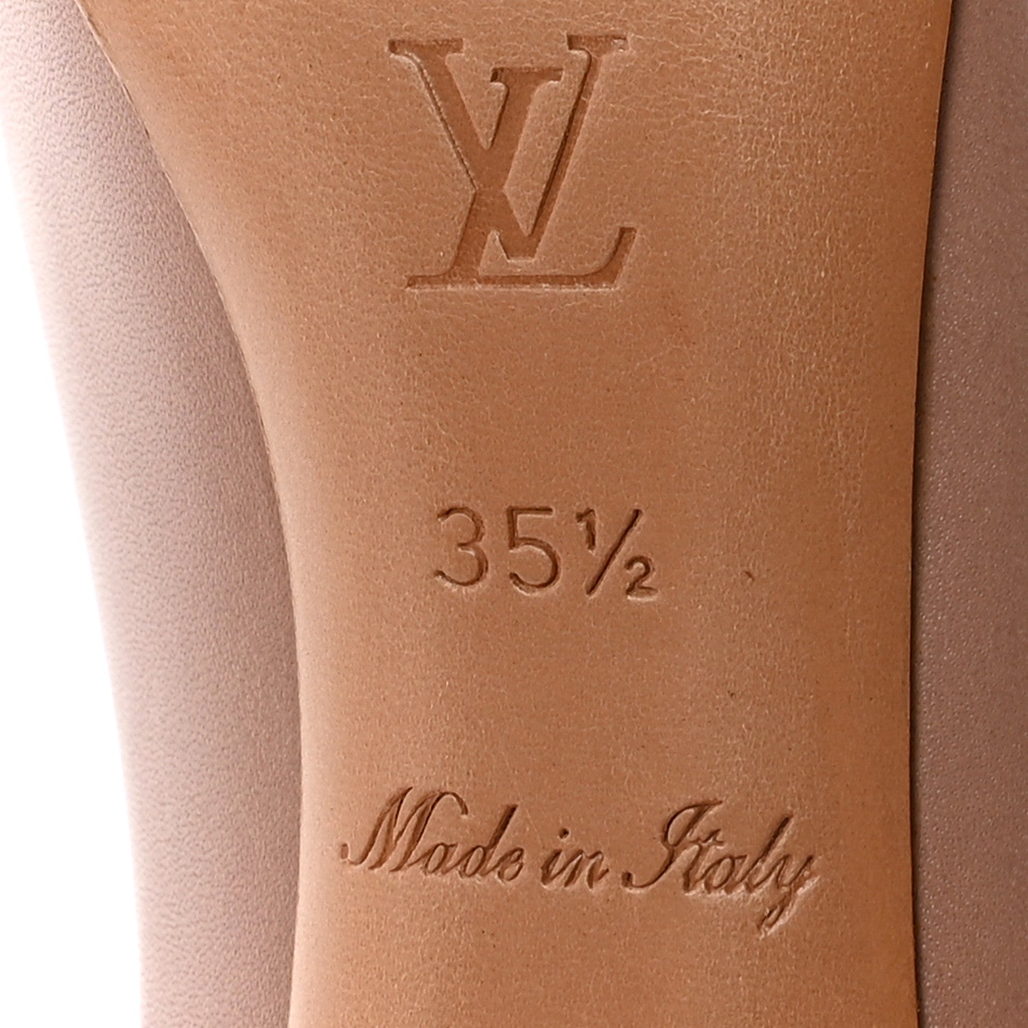 Louis Vuitton Smooth Calfskin Oh Really Peep Toe Pumps 35.5 Beige Rose 7 of 9