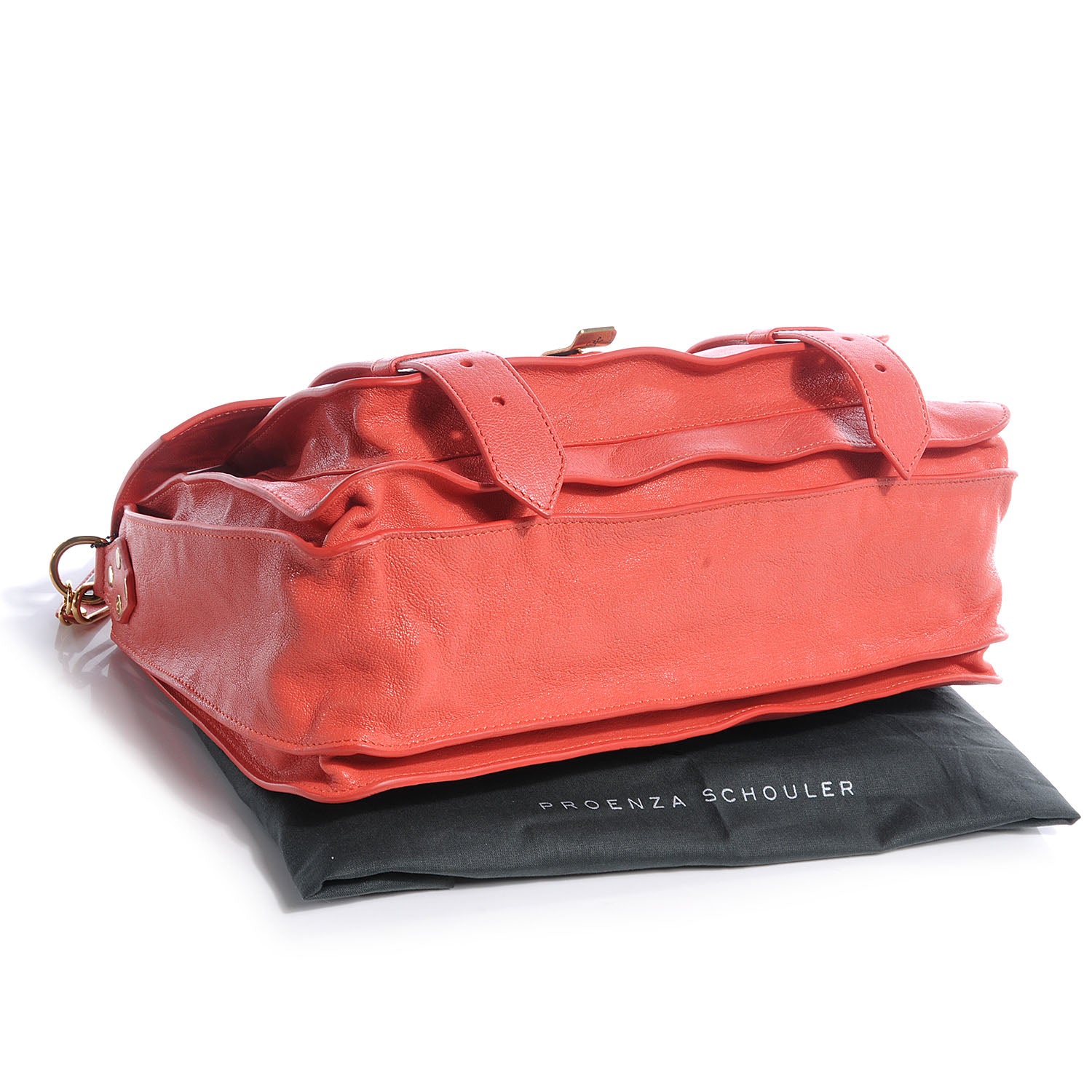 Proenza Schouler Lambskin PS1 Medium Satchel Deep Coral 4 of 12