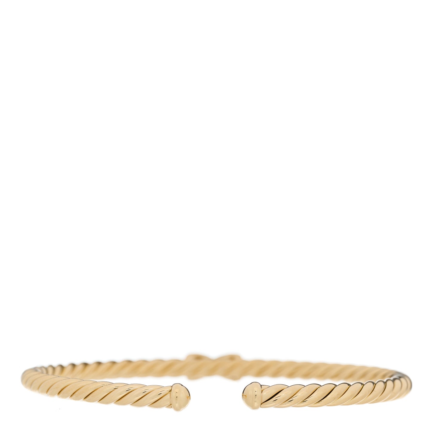 18K Yellow Gold Diamond 4mm Cablespira X Station Cable Bracelet