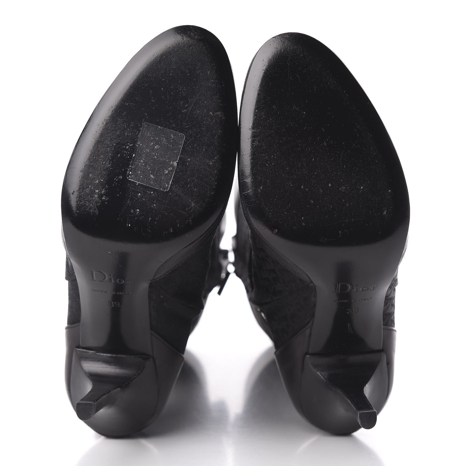 Christian Dior Monogram Buckle Tall Boots 39 Black 5 of 11