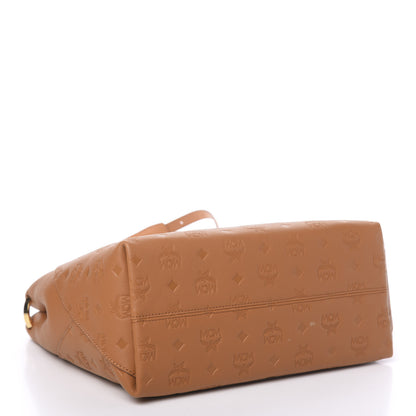 MCM Calfskin Ottomar Monogram Medium Klara Hobo Cognac 5 of 11