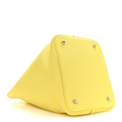 Hermes Taurillon Clemence Picotin Lock 22 MM Limoncello 3 of 11