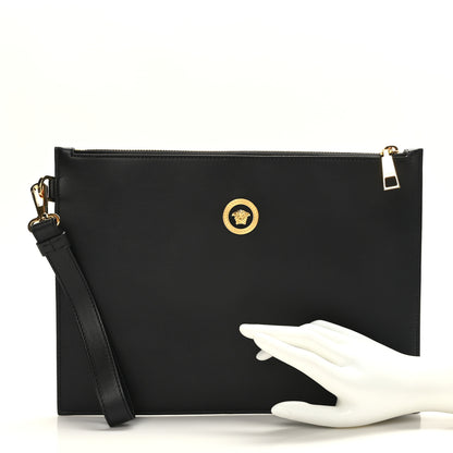 Versace Calfskin La Medusa Large Pouch Black 2 of 8