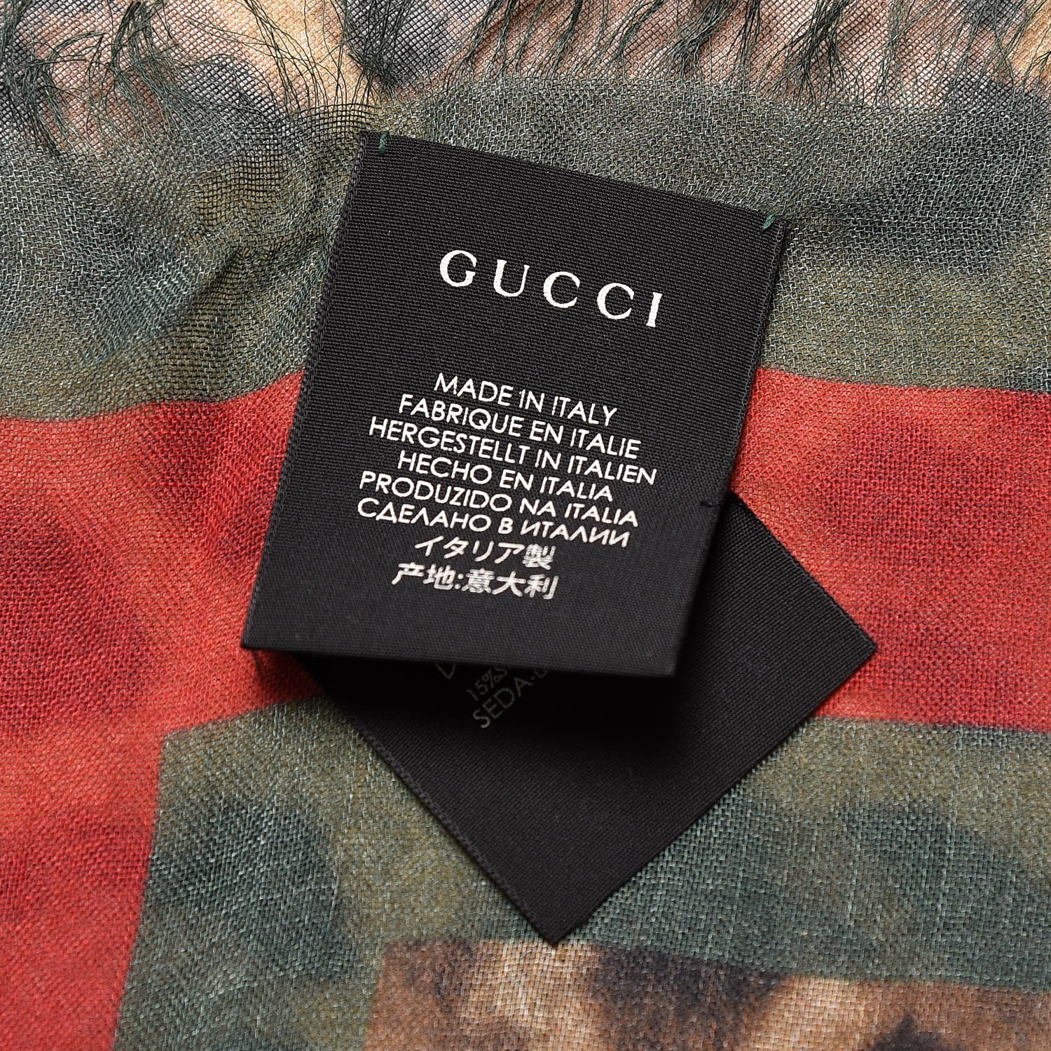 Gucci Modal Silk Leopard Web Print Square Scarf 3 of 4
