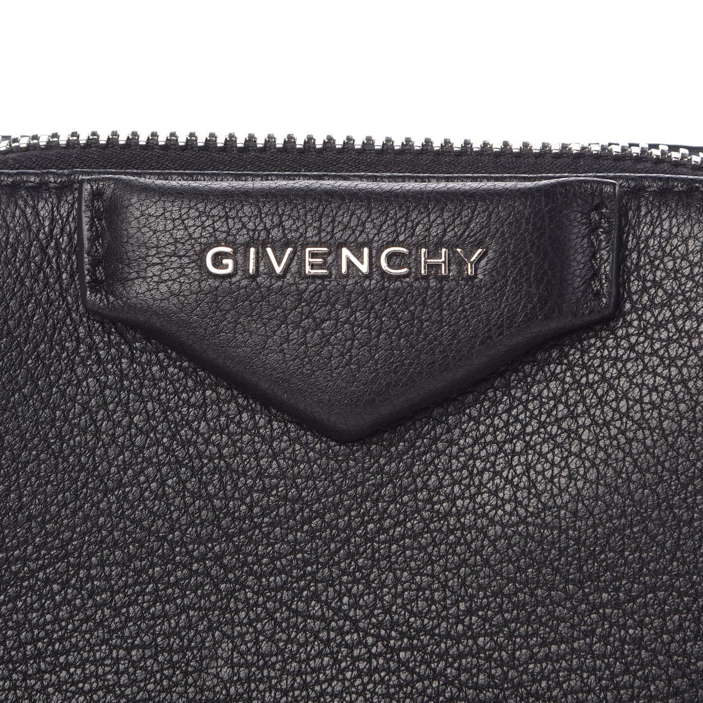 Sugar Goatskin Small Antigona Beauty Wristlet Black