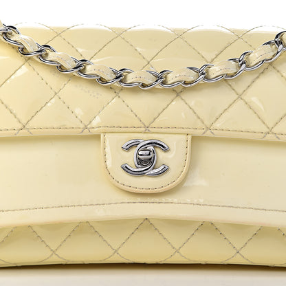 Chanel Patent Quilted Medium Double Flap Ivory 26 of 26