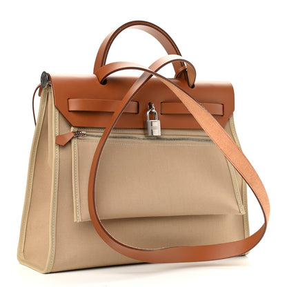 Hermes Vache Hunter Toile Herbag Zip 31 PM Trench Beton 3 of 10