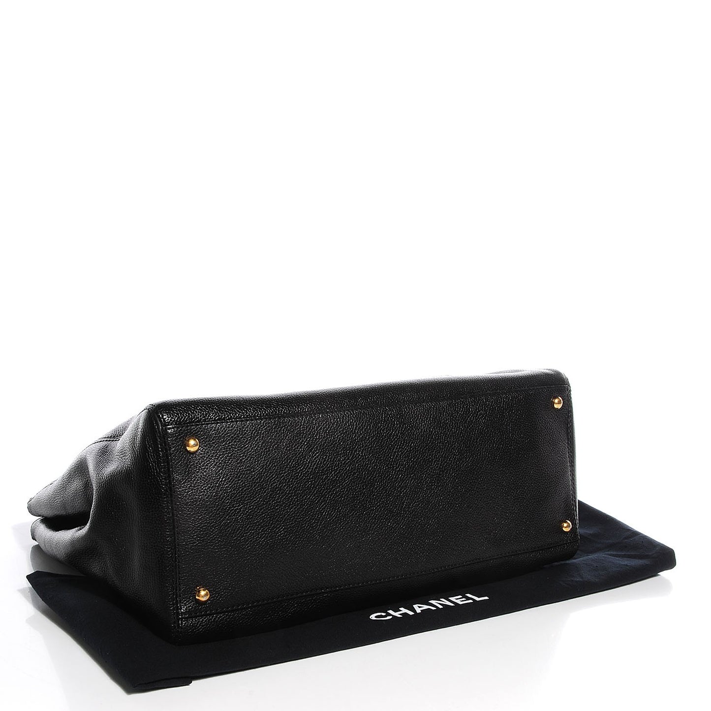 Calfskin Cerf Shopper Tote Black