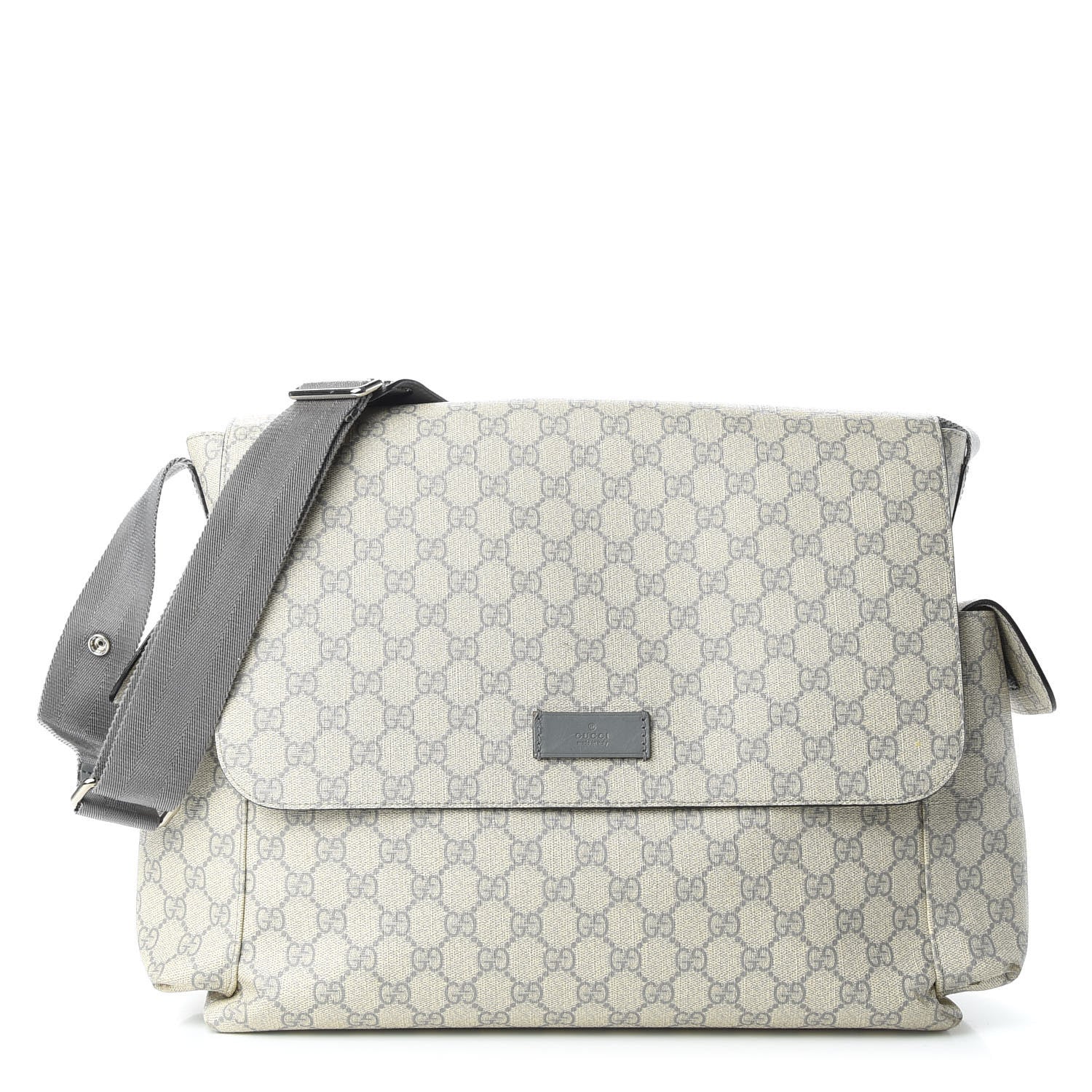 Gucci GG Plus Monogram Messenger Diaper Bag Ecru Grigio 1 of 9
