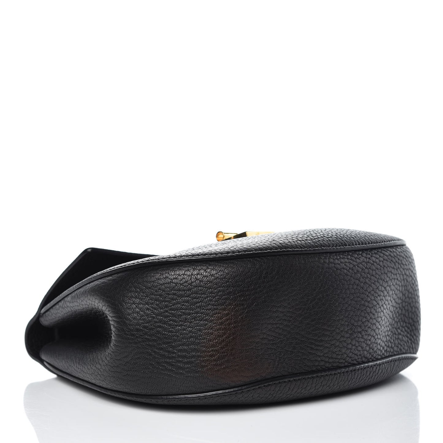 Grained Lambskin Drew Shoulder Bag Black