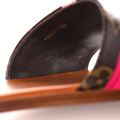 Louis Vuitton Patent Monogram Lock It Flat Mule 40 Cacao 10 of 12