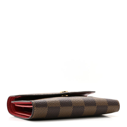 Louis Vuitton Damier Ebene Victorine Wallet Red 4 of 8