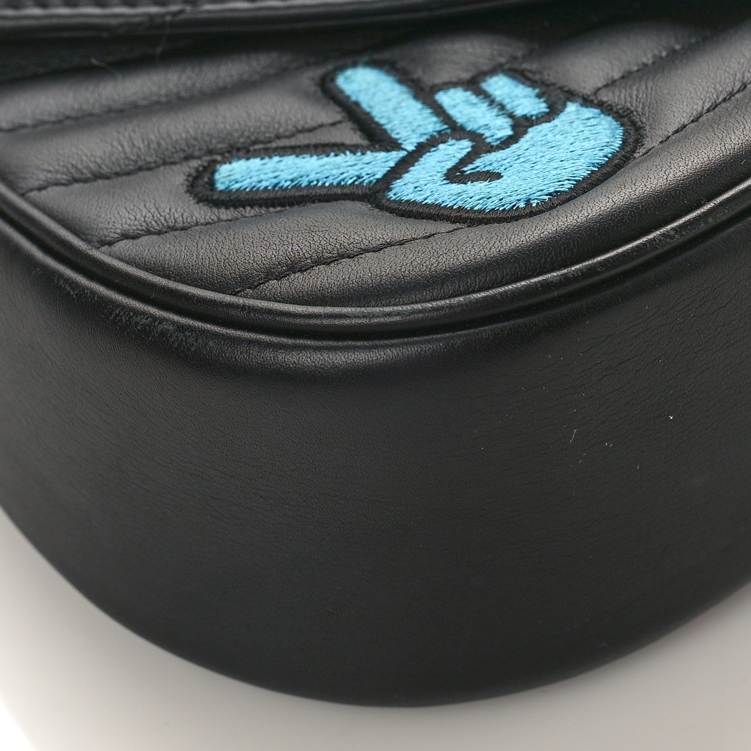 Louis Vuitton Calfskin Embroidered New Wave Chain MM Black 7 of 9