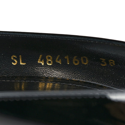 Saint Laurent Patent Calfskin Opyum 85 Pumps 38 Black Gold 8 of 9