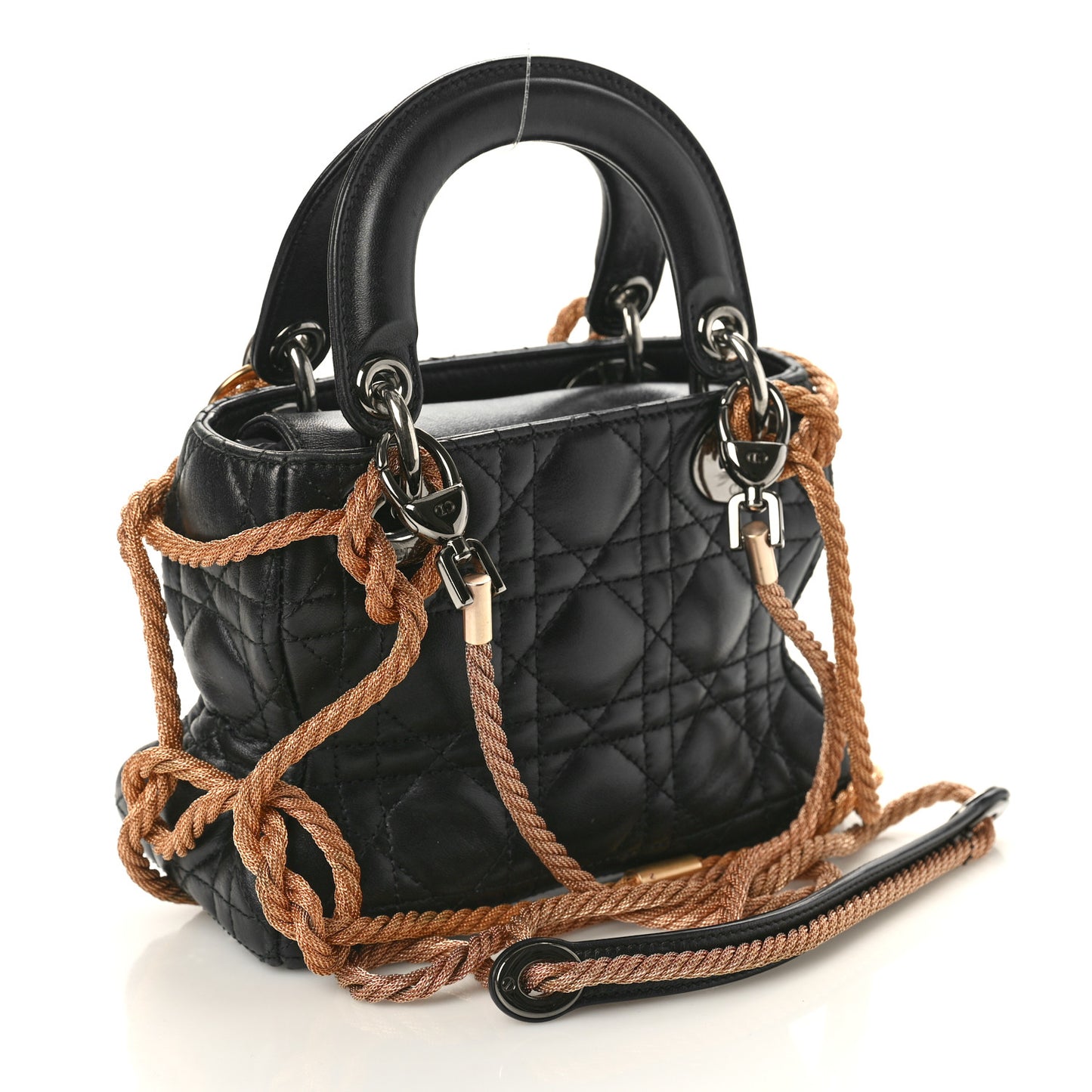 Lambskin Cannage Mini Morgane Tschiember Lady Dior Black