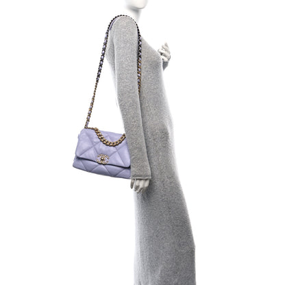 Chanel Lambskin Quilted Medium Chanel 19 Flap Light Purple 2 of 10