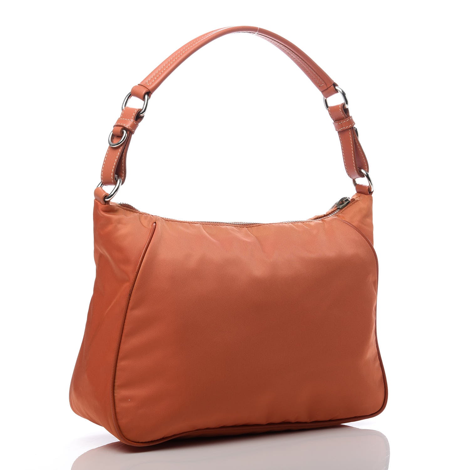 Prada Tessuto Nylon Shoulder Bag Orange 3 of 11