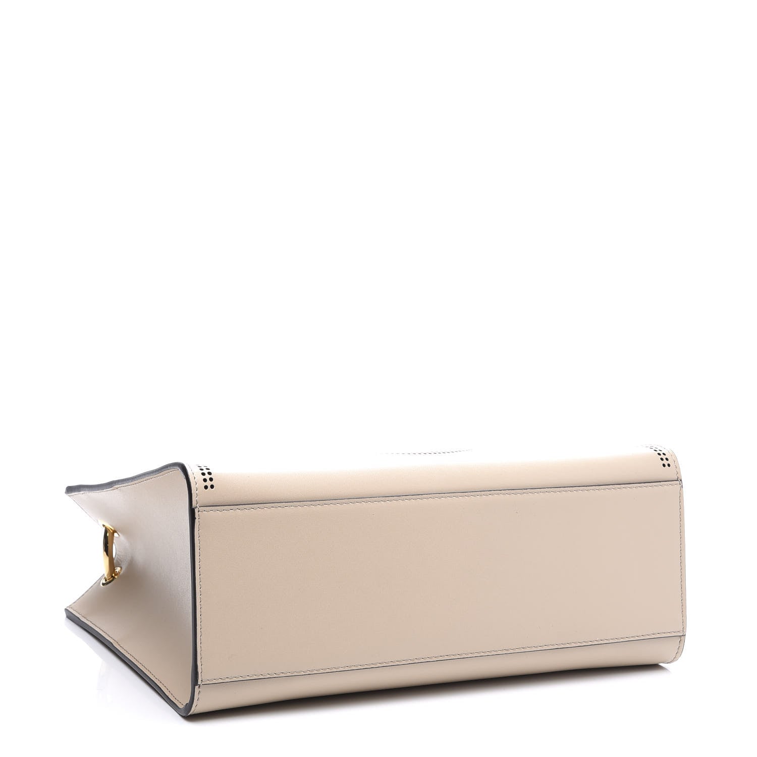 Fendi Vitello Liberty Plexiglass Stamp Patch Perforated Small Runaway Shopper Tote Nuvola 3 of 8