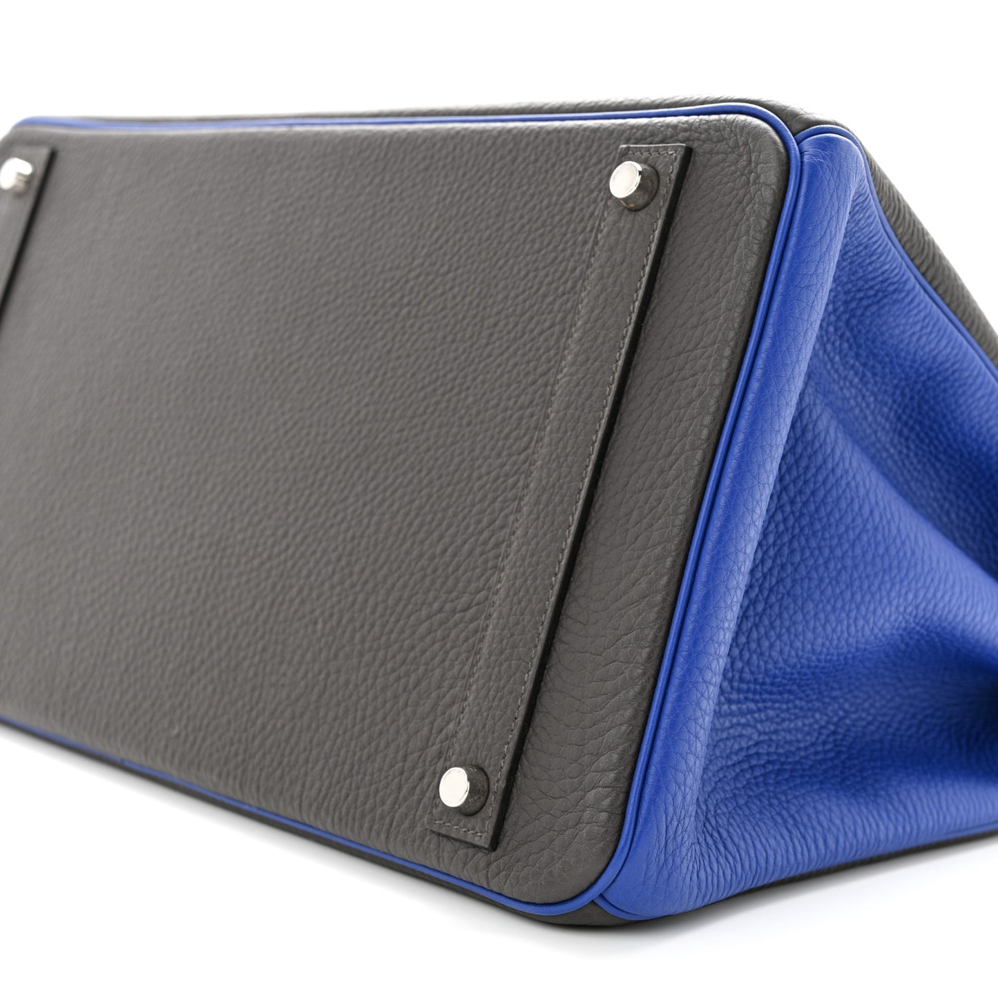Togo Horseshoe Birkin 40 Etain Bleu Electrique