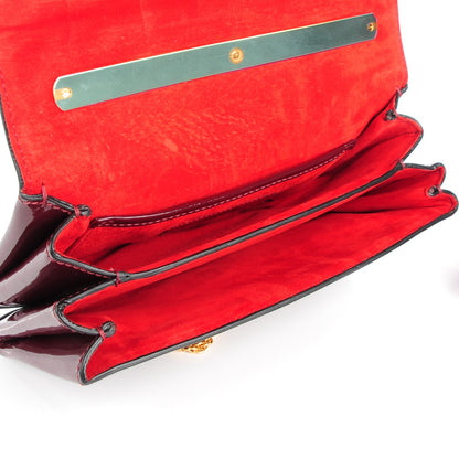 Valentino Garavani Patent Calfskin Animalia Va Va Voom Shoulder Bag Rubin 6 of 10